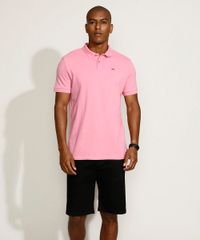 Polo-Masculina-Tradicional-Basica-em-Piquet-com-Bordado-Manga-Curta-Rosa-9967087-Rosa_3