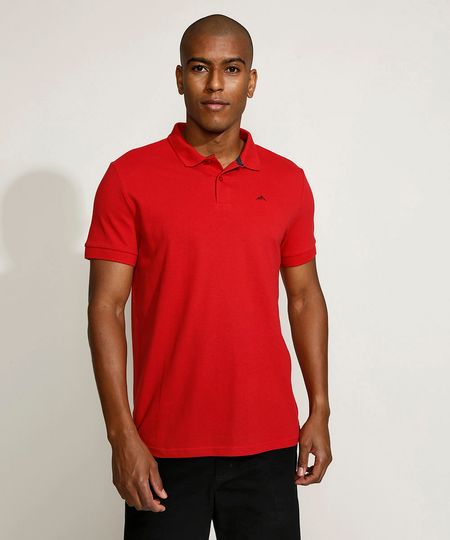 Polo-Masculina-Tradicional-Basica-em-Piquet-com-Bordado-Manga-Curta-Vermelha-9967087-Vermelho_1