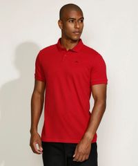 Polo-Masculina-Tradicional-Basica-em-Piquet-com-Bordado-Manga-Curta-Vermelho-Escuro-9967087-Vermelho_Escuro_1