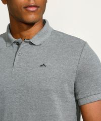 Polo-Masculina-Tradicional-Basica-com-Bordado-Manga-Curta-Cinza-Mescla-9967417-Cinza_Mescla_4