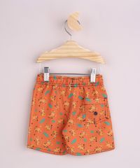 Short-Infantil-Surf-Estampado-de-Tigres-Cos-com-Cordao-Laranja-9960873-Laranja_2