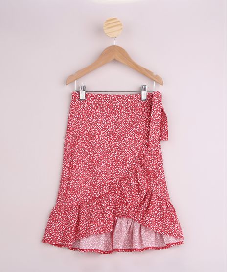 Saia-Infantil-Midi-Estampada-de-Folhas-com-Laco-e-Babado-Vermelha-9964802-Vermelho_1
