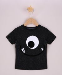 Camiseta-Infantil-Monstrinho-Aveludado-Manga-Curta-com-Dobra-Preto-9965782-Preto_1