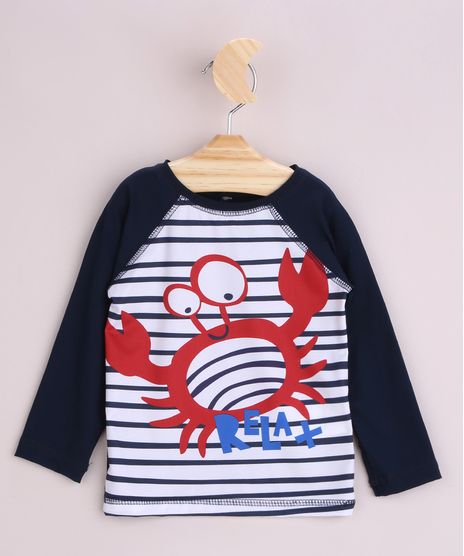Camiseta-de-Praia-Infantil-Estampada-Listrada-e-Caranguejo-Manga-Longa-Raglan-Azul-Marinho-9964872-Azul_Marinho_1