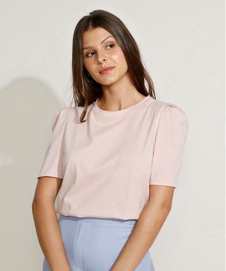 Blusa-Feminina-Ciclos-Basica-Manga-Bufante-Decote-Redondo-com-Certificacao-C2C™-Rose-9954378-Rose_1