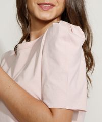 Blusa-Feminina-Ciclos-Basica-Manga-Bufante-Decote-Redondo-com-Certificacao-C2C™-Rose-9954378-Rose_4