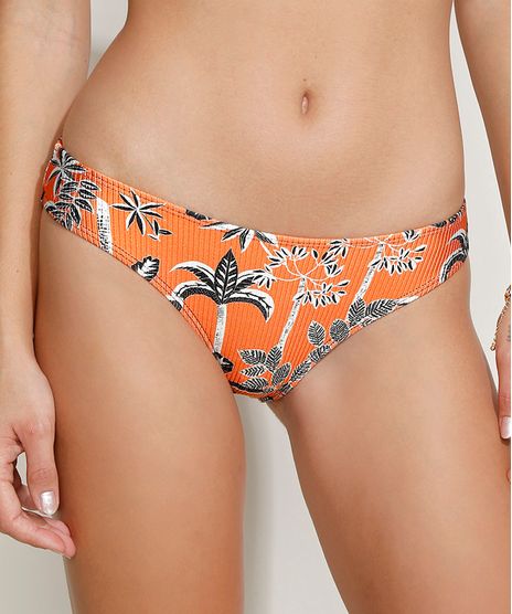 Biquini-Calcinha-Canelado-Estampado-de-Coqueiro-com-Protecao-UV50--Laranja-9956394-Laranja_1