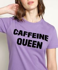 T-Shirt-Feminina-Mindset--Caffeine-Queen--Flocada-Manga-Curta-Decote-Redondo-Lilas-9937840-Lilas_1_2