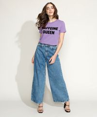 T-Shirt-Feminina-Mindset--Caffeine-Queen--Flocada-Manga-Curta-Decote-Redondo-Lilas-9937840-Lilas_1_3