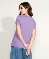 T-Shirt-Feminina-Mindset--Caffeine-Queen--Flocada-Manga-Curta-Decote-Redondo-Lilas-9937840-Lilas_1_4