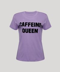 T-Shirt-Feminina-Mindset--Caffeine-Queen--Flocada-Manga-Curta-Decote-Redondo-Lilas-9937840-Lilas_1_5