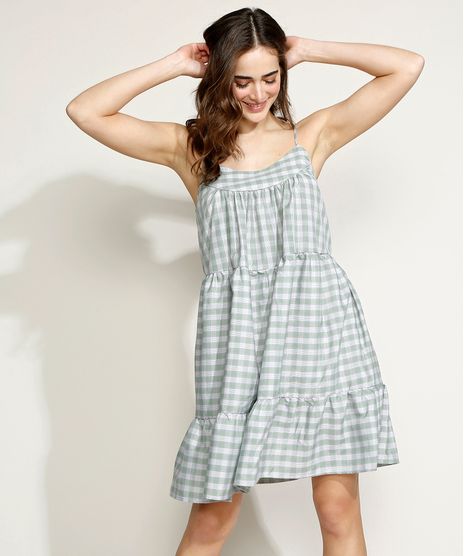 Vestido-Feminino-Mindset-Curto-Estampado-Xadrez-Vichy-com-Recortes-Alca-Fina-Verde-9970767-Verde_1