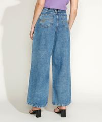 Calca-Jeans-Feminina-Equivoco-Wide-Reta-Cintura-Alta-Marmorizada-Azul-Medio-9974616-Azul_Medio_2