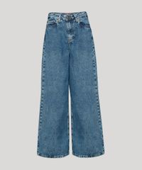 Calca-Jeans-Feminina-Equivoco-Wide-Reta-Cintura-Alta-Marmorizada-Azul-Medio-9974616-Azul_Medio_6