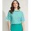 Blusa-de-Trico-Feminina-Mindset-Oversized-Estampada-Xadrez-Vichy-Manga-Curta-Decote-Redondo-Verde-9972965-Verde_1