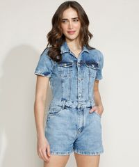 Macaquinho-Jeans-Feminino-Equivoco-Marmorizado-com-Botoes-e-Bolsos-Manga-Curta-Azul-Claro-9974620-Azul_Claro_1