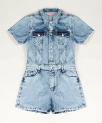 Macaquinho-Jeans-Feminino-Equivoco-Marmorizado-com-Botoes-e-Bolsos-Manga-Curta-Azul-Claro-9974620-Azul_Claro_6