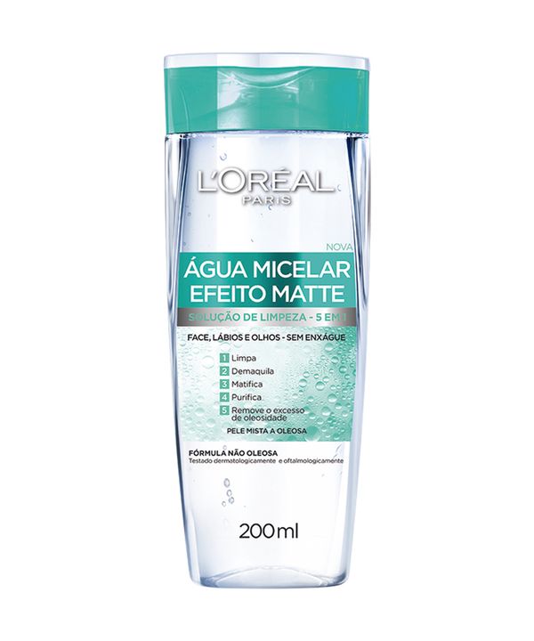 Água Micelar L'Oréal Paris Oily Skin Efeito Matte - 200ml Único 200 ML