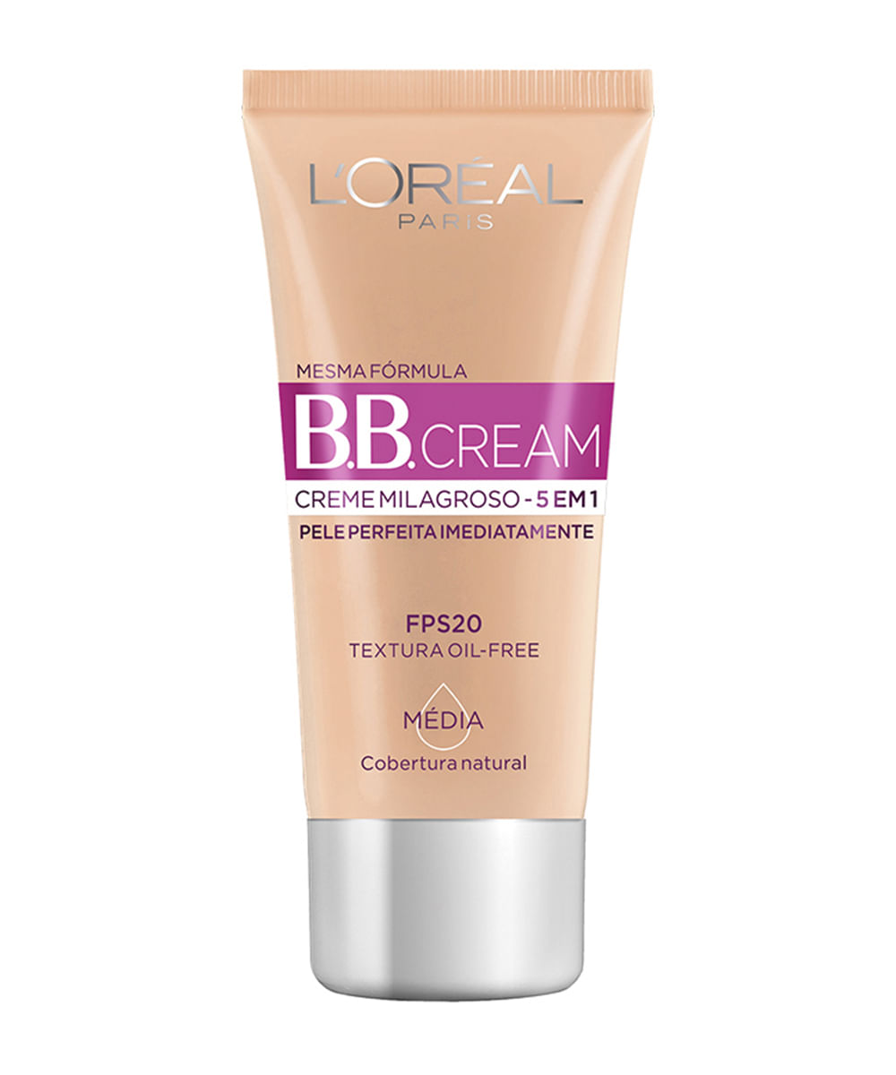bb cream loréal paris cor média 30ml