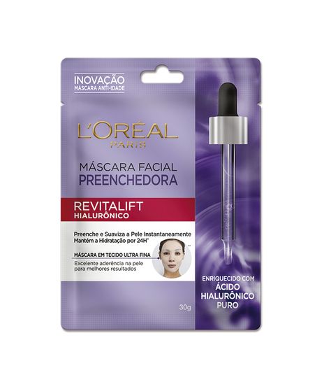 Mascara-Facial-L-Oreal-Paris-Revitalift-Hialuronico-Tissue-Mask---1-Unidade-Unico-9964893-Unico_1