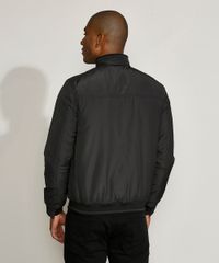 Jaqueta-Masculina-Acolchoada-em-Nylon-com-Bolsos-Gola-Alta-Preta-9807947-Preto_2