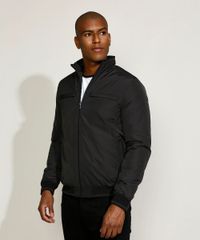 Jaqueta-Masculina-Acolchoada-em-Nylon-com-Bolsos-Gola-Alta-Preta-9807947-Preto_4