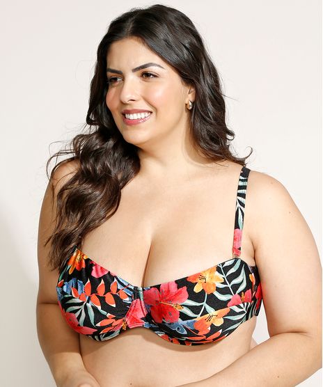 Biquini-Top-Plus-Size-Meia-Taca-Estampado-Floral-Sem-Bojo-com-Aro-e-Alca-Removivel-Protecao-UV50--Preto-9958161-Preto_1