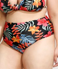 Biquini-Calcinha-Plus-Size-Hot-Pant-Estampado-Floral-com-Protecao-UV50--Preto-9958162-Preto_1