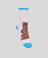 Par-de-Meia-Feminino-Scooby-Doo-Cano-Alto-Rosa-9964958-Rosa_1