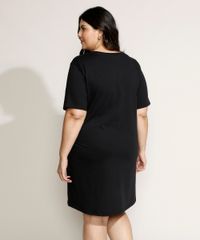 Camisola-Feminina-Plus-Size-Friends-Manga-Curta-Preta-9953332-Preto_3