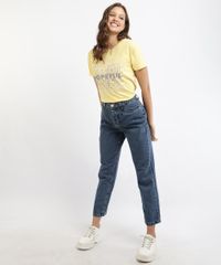 T-Shirt-Feminina-Mindset--Hopeful--Manga-Curta-Decote-Redondo-Amarela-9965362-Amarelo_3
