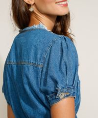 Macaquinho-Jeans-Feminino-com-Bolsos-e-Cinto-Manga-Bufante-Azul-Medio-9963958-Azul_Medio_5