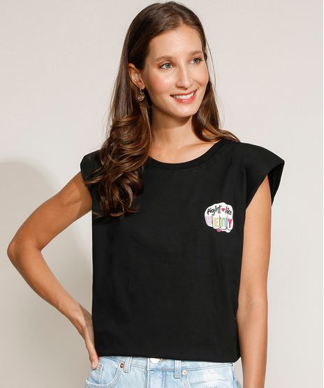 Regata-Muscle-Tee-Feminina-Betty-Boop--Fight-Like-Betty--com-Ombreiras-Decote-Redondo-Preta-9967638-Preto_1