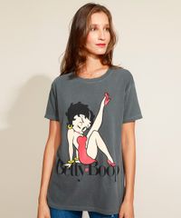 Blusa-Feminina-Ampla-Betty-Boop-Manga-Curta-Decote-Redondo-Chumbo-9967636-Chumbo_1