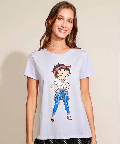 Blusa-Feminina-Betty-Boop-Manga-Curta-Decote-Redondo-Lilas-9967634-Lilas_1