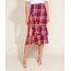 Saia-Feminina-Midi-Estampada-Xadrez-em-Camadas-com-Babado-e-Fenda-Vermelha-9962530-Vermelho_1
