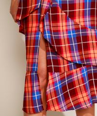 Saia-Feminina-Midi-Estampada-Xadrez-em-Camadas-com-Babado-e-Fenda-Vermelha-9962530-Vermelho_4