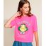 Blusa-Feminina-Ampla-Ze-Carioca-Manga-Curta-Decote-Redondo-Rosa-Neon-9957791-Rosa_Neon_1