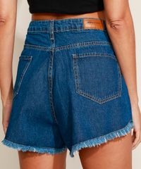 Short-Jeans-Feminino-Sawary-Gode-Cintura-Super-Alta-com-Barra-Desfiada-Azul-Escuro-9974029-Azul_Escuro_2