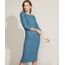 Vestido-Feminino-Midi-Canelado-Manga-3-4-Azul-9944201-Azul_1