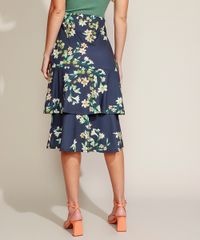 Saia-Feminina-Midi-Estampada-Floral-em-Camadas-com-Babado-Azul-Marinho-9946520-Azul_Marinho_2