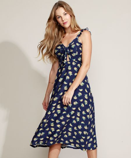 Vestido-Feminino-Midi-Estampado-de-Banana-com-Laco-e-Babado-na-Alca-Azul-Marinho-9960243-Azul_Marinho_1 Vestido-Feminino-Midi-Estampado-de-Banana-com-Laco-e-Babado-na-Alca-Azul-Marinho-9960243-Azul_Marinho_1