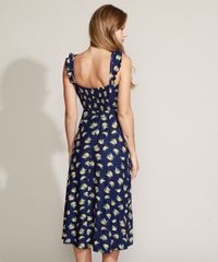 Vestido-Feminino-Midi-Estampado-de-Banana-com-Laco-e-Babado-na-Alca-Azul-Marinho-9960243-Azul_Marinho_2