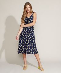 Vestido-Feminino-Midi-Estampado-de-Banana-com-Laco-e-Babado-na-Alca-Azul-Marinho-9960243-Azul_Marinho_3