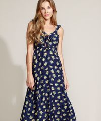 Vestido-Feminino-Midi-Estampado-de-Banana-com-Laco-e-Babado-na-Alca-Azul-Marinho-9960243-Azul_Marinho_5