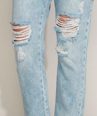 Calca-Jeans-Feminina-Boyfriend-Cintura-Media-Marmorizada-Destroyed-Azul-Claro-9964527-Azul_Claro_4