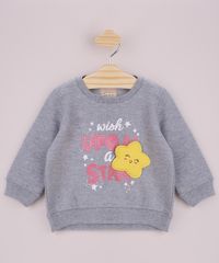 Blusao-de-Moletom-Infantil-Estrela-e-Glitter-Cinza-Mescla-9794871-Cinza_Mescla_1