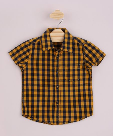 Camisa-Infantil-Estampada-Xadrez-com-Bolso-Manga-Curta-Amarela-9810818-Amarelo_1 Camisa-Infantil-Estampada-Xadrez-com-Bolso-Manga-Curta-Amarela-9810818-Amarelo_1