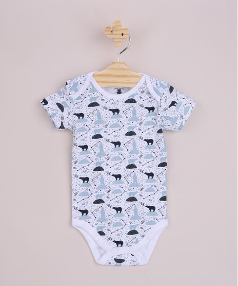 Body-Infantil-Estampado-de-Urso-Polar-Manga-Curta-Branco-9845121-Branco_1