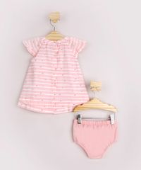 Vestido-Infantil-Estampado-Listrado-e-Floral-com-Babado-Manga-Curta---Calcinha-Rosa-Claro-9950612-Rosa_Claro_2